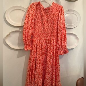 Chic Long Sleeve Red Dress